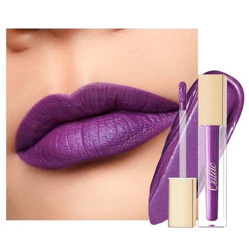 Miniatura 20 de Oulac Lápiz labial rojo líquido mate para mujer, lápiz labial de larga duración, impermeable, sin transferencia, fórmula cremosa de alta 【M08 1000