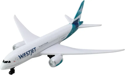 Miniatura 3 de Avión de juguete Daron – WestJet Airlines – Avión de juguete modelo de metal fundido a presión con piezas de plástico para niños de 3 años