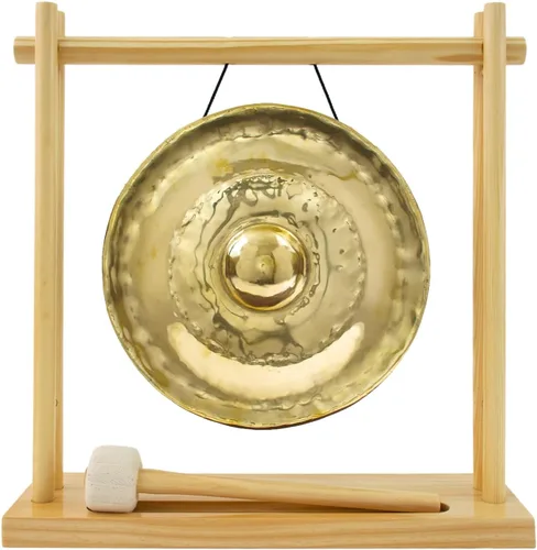 Gongs de pezón dorado tailandés en soportes incluye gong, tu elección de soporte, y maza/tono brillante transparente/gong fabricado en Tailandia