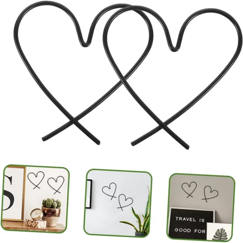 Miniatura 8 de Beavorty Decoración de pared de metal con forma de corazón, 3 piezas, arte bohemio para dormitorio