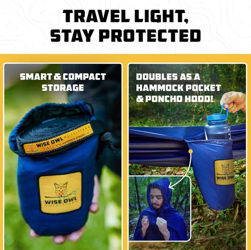 Miniatura 7 de Wise Owl Outfitters Hamaca de camping – Hamaca portátil de 500 libras con correas de árbol – viajes, mochileros, senderismo, equipo de campamento al