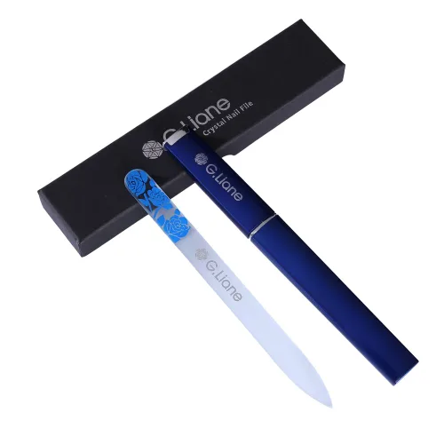 Miniatura 3 de Lima de uñas de cristal premium con estuche, limas de uñas de cristal profesional, juego de manicura perfecto para mujeres, hombres y niños, juego