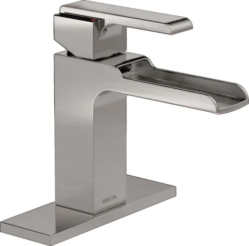 Miniatura 17 de Ara - Grifo de lavabo central de una sola manija con boquilla de canal y acabado de drenaje emergente: cromado