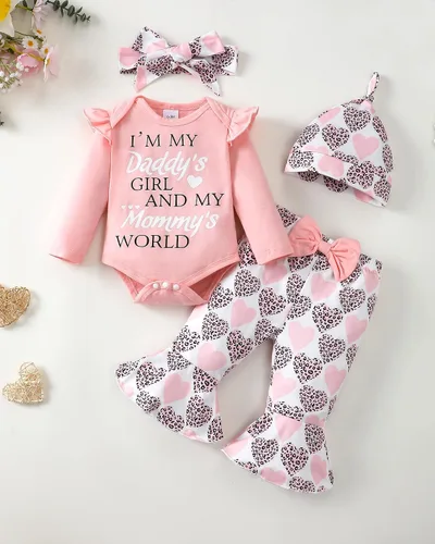 Miniatura 55 de Renotemy Conjunto de ropa para bebé recién nacida, mameluco con volantes, pantalones florales, lindo conjunto de ropa para bebé niña