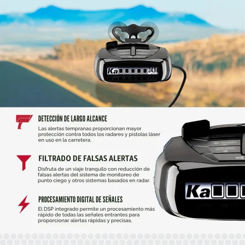 Miniatura 3 de Detector de Radar Láser Cobra RAD 480i – Detección de Largo Alcance, Bluetooth, Compatible con Apple CarPlay y Android Auto, Detección Delantera