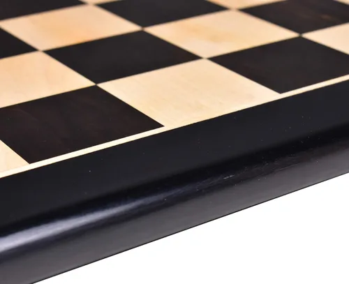Miniatura 3 de RoyalChessMall - Tablero de ajedrez grande de madera maciza con incrustaciones de 17 pulgadas - Cuadrado de 1.772 in