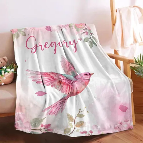 Miniatura 16 de Manta de bebé personalizada para niñas y niños pequeños, recién nacidos, regalos personalizados de vaca floral con nombre y texto, 40 x 30 pulgadas