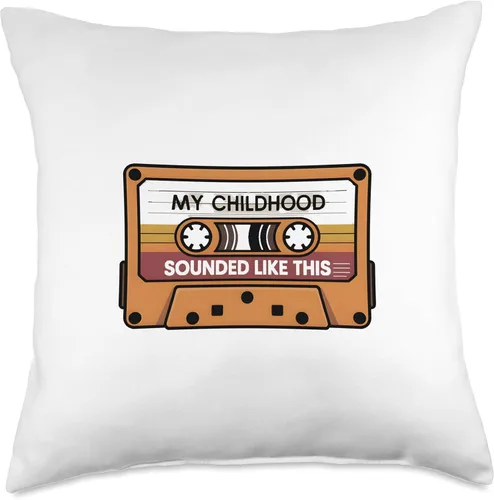 Miniatura 4 de My Childhood Sounded Like This Retro Cassette Throw Pillow