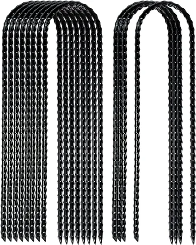 Estacas de viento para trampolines de 10 x 2 pulgadas, estacas de acero galvanizado en forma de U, anclajes de suelo con extremo afilado para tienda