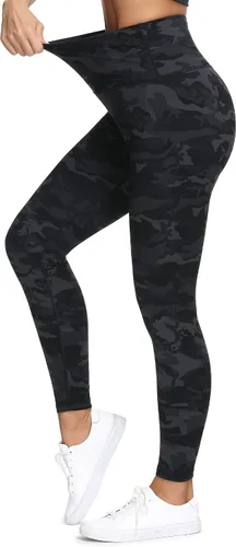 Miniatura 11 de Dragon Fit - Pantalones de compresión para yoga con bolsillos interiores, cintura alta, pantalones atléticos para control de abdomen, calzas