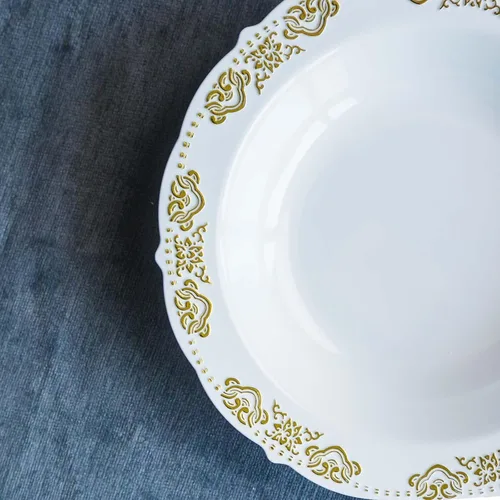 Miniatura 9 de Efavormart - Paquete de 10 cuencos de sopa desechables redondos de 12 onzas con bordes festoneados para eventos con catering, bodas y fiestas