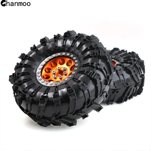 Miniatura 4 de 4 unidades 2.2 neumáticos sobre orugas OD 5.512 in goma suave RC barro neumáticos para escala 1/10 RC Rock Crawler coche Axial SCX10 90047 D90 TF2