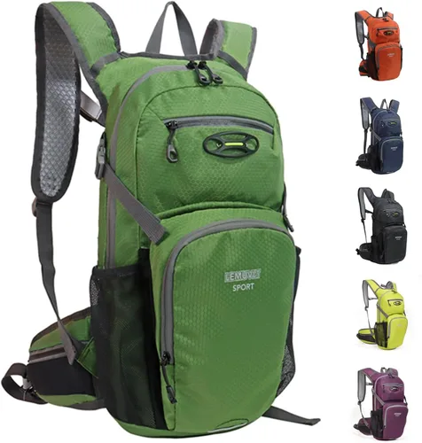 Mochila de senderismo impermeable para ciclismo, 15L, ligera, duradera, para esquí, snowboard, correr, ciclismo MTB Oliva