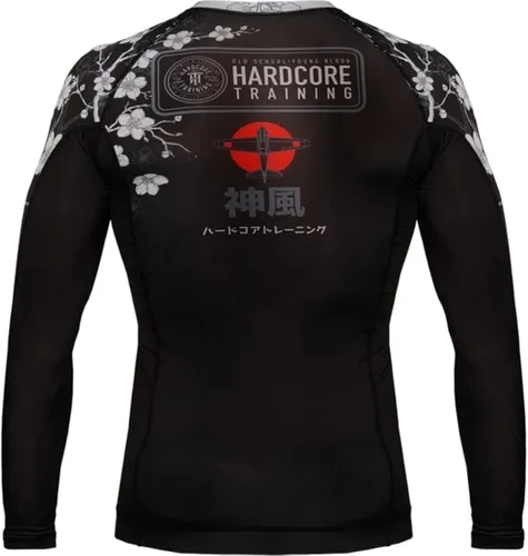 Miniatura 3 de Hardcore Training Camiseta de compresión para hombre, manga larga, Jiu Jitsu, MMA No-Gi, BJJ apretada, capa base de combate
