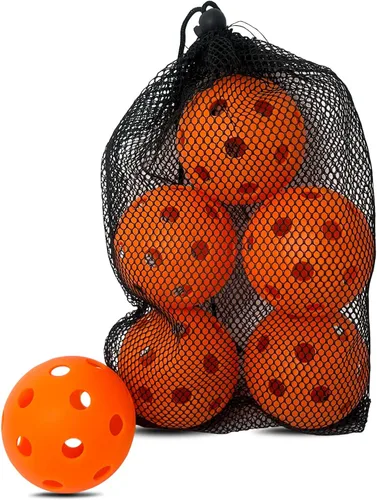 Miniatura 14 de 6 -Pack Pickleball Balls, 26 Holes Outdoor Pickleballs, High Elasticity & Durable Pickle Balls for All Style Pickleball Paddles Indoor Pickleballs