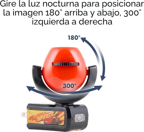 Miniatura 5 de Projectables Pixar Cars - Luz nocturna LED para niños, enchufable, proyector, de atardecer a amanecer, Lightning McQueen, luz de galaxia, pasillo