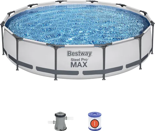 Bestway Steel Pro MAX - Juego de piscina de tierra de 1 pie x 30 pulgadas