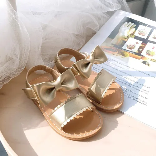 Miniatura 2 de Felix & Flora Sandalias para niña pequeña - Zapatos de vestir para niña de flores, puntera abierta, zapatos planos de verano para niños pequeños