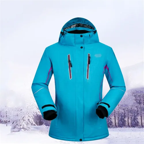 Miniatura 4 de Conjunto de chaquetas y pantalones de esquí para mujer, invierno al aire libre, talla grande, trajes de esquí cálidos con capucha, trajes de nieve E