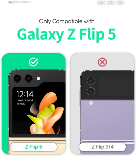 Miniatura 2 de GOOSPERY Goosepry - Funda con soporte de anillo compatible con Galaxy Z Flip 5, delgada, sólida y resistente, policarbonato duro para protección