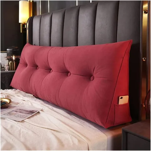 Miniatura 15 de Almohada triangular para cabecero, cojín grande para cabecero, almohada de lectura, respaldo de posicionamiento, cojín para cama de día con funda