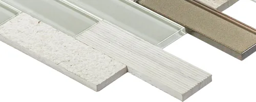 Miniatura 4 de Daltile SimplyStick Mosaix Mosaix - Mosaico de ladrillo de 1.25 x 4 pulgadas para despegar y pegar de piedra caliza y vidrio, color blanco chenilla