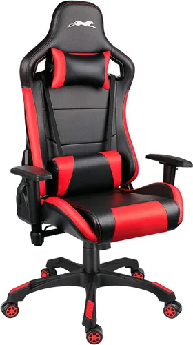 Miniatura 12 de Leopard - Silla de juegos con respaldo alto, silla de oficina de piel sintética, sillas de videojuegos ajustables, silla giratoria de carreras