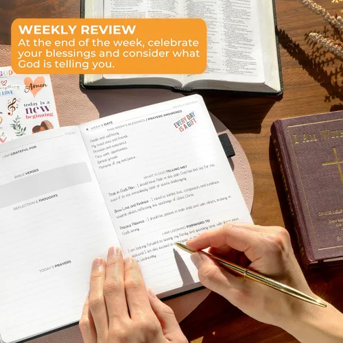 Miniatura 4 de Clever Fox Diario de oración – Cuaderno devocional diario y gratitud – Planificador religioso y libro de dioses – Regalos y accesorios basados