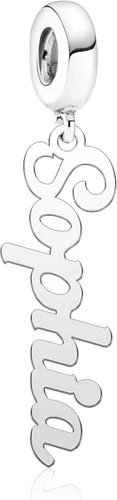 DemiJewelry Dijes personalizados con nombre personalizado con dije de corona de corazón para pulsera, cualquier nombre, letra inicial, número, placa