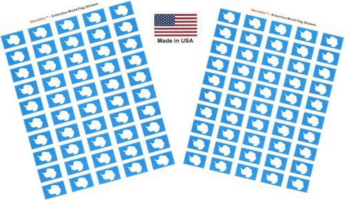 Miniatura 260 de 100 calcomanías de la bandera de Alaska; 1.5" x 1" hechas en Estados Unidos, calcomanías autoadhesivas de la bandera del estado para álbumes