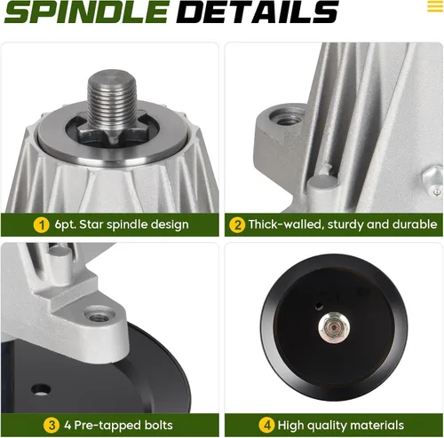 Miniatura 3 de Conjunto de husillo 918-04865 618-04636A de 46 pulgadas para Cub Cadet LTX1045 LTX1046 para MTD LT2000 LT2200 LT2500, para 618-04865 918-04865A