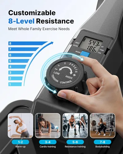 Miniatura 3 de Sitting Under Desk Elliptical Machine, Leg Exerciser While Sitting for Seniors, Seated Pedal Exerciser, Quiet & Portable Pedal Exerciser with 8