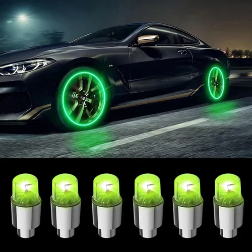 Miniatura 12 de 20 PIEZAS Tapas Fluorescentes para Vástago de Válvula de Neumático - Cubiertas Luminosas para Neumáticos de Vehículos Universales - Accesorios