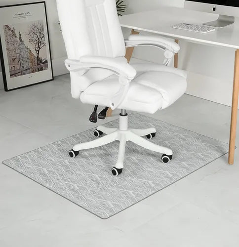 Miniatura 8 de Alfombrilla para Silla para Piso de Madera Dura y Baldosas, 47" x 60" Alfombrilla de Oficina Resistente para Sillas con Ruedas, Antideslizante, Sin