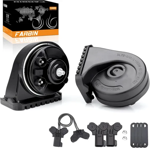 Miniatura 19 de FARBIN Bocina de Auto Compatible con Hyundai/Kia. Bocina de Auto Impermeable de 12V Fuerte de Tono Alto/Bajo Bocinas de Caracol Eléctricas