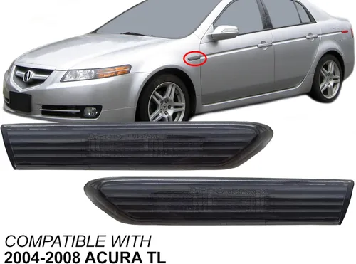 Miniatura 2 de APA - Juego de luces LED de repuesto para conductor y pasajero Acura TL 2004-2008, parte delantera Par Acura TL 2004-2008