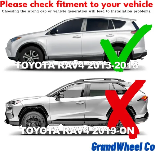Miniatura 2 de Deflectores de ventana tintados ahumados con cinta adhesiva para ventana lateral, deflectores de lluvia compatibles con Toyota RAV4 2013-2018 - 4