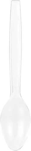 Miniatura 7 de Glad Juego de cubiertos desechables transparentes con tenedores, cuchillos y cucharas de plástico resistente, utensilios de plástico reutilizables