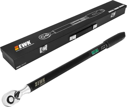 Llave dinamométrica digital de 1/2 pulgada EWK 12.5-250 pies-libras (17-340 Nm), alta precisión y fácil de leer, precisión de ±1.5% para automóvil,