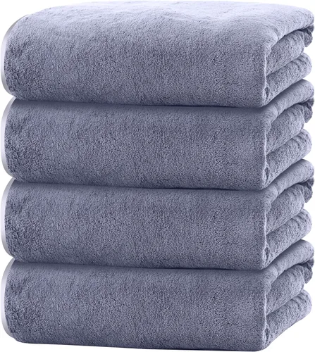 Miniatura 12 de Cosy Family Juego de toallas de microfibra de 8 piezas, 2 toallas de baño, 2 toallas de mano y 4 paños de lavado, toallas ultra suaves y altamente