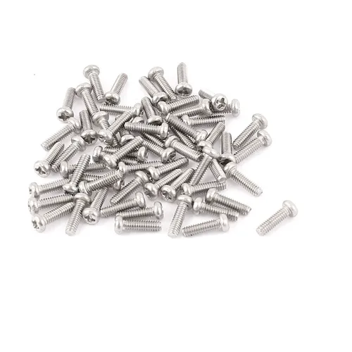 Miniatura 20 de uxcell Tornillos Phillips de cabeza cruzada de acero inoxidable 304 M2 x 0.118 in 60pcs