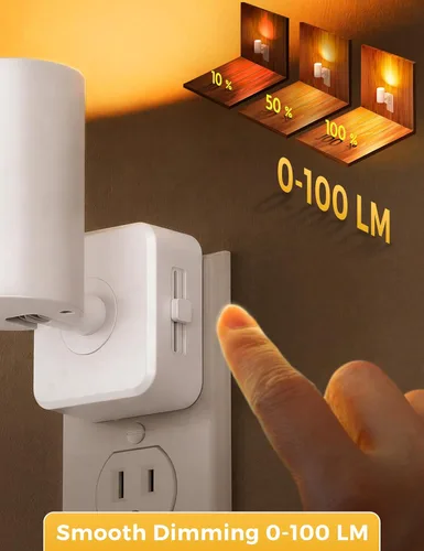 Miniatura 6 de L LOHAS LED Luces nocturnas enchufables a la pared, [paquete de 2] focos de pared para interiores con sensor de luz, luces nocturnas ámbar
