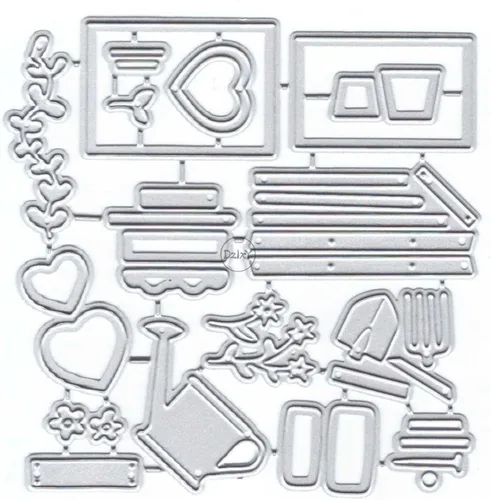Miniatura 20 de DzIxY Casas Troqueles de corte de metal para kit de fabricación de tarjetas, troquelados de papel en relieve, plantillas de máquina de álbumes
