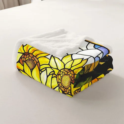 Miniatura 29 de Manta de cama de margaritas blancas, manta de franela rústica con flores florecientes de jardín natural para decoración de habitaciones, manta