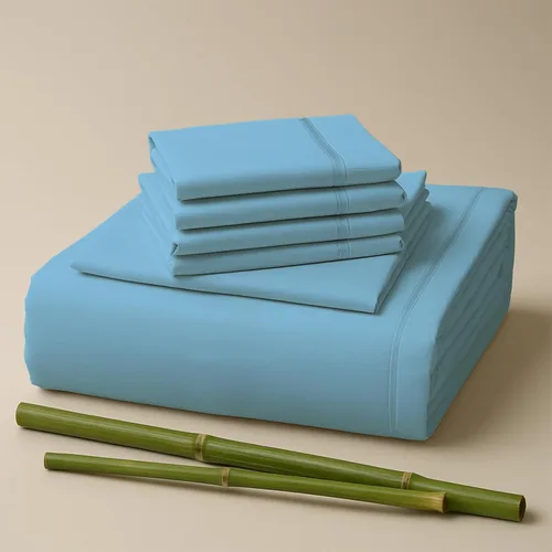 Miniatura 44 de Sacred Thread Sábanas de rayón derivado de bambú tamaño individual, sábanas refrescantes de bolsillo profundo de 18 pulgadas para personas que
