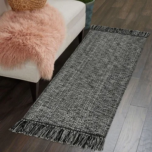 Miniatura 7 de Collive - Alfombra de pasillo de cocina, 2 x 4.3 pies, alfombra tejida a mano de algodón reversible lavable, alfombra moderna de estilo granja