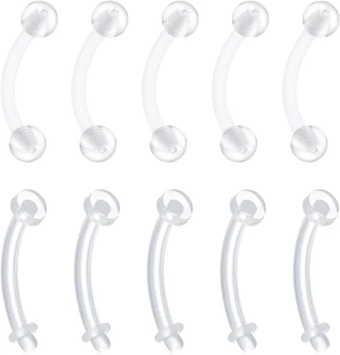Longita Anillos de ombligo transparentes Anillos de ombligo de plástico Anillos de ombligo de plástico para cirugía deportiva