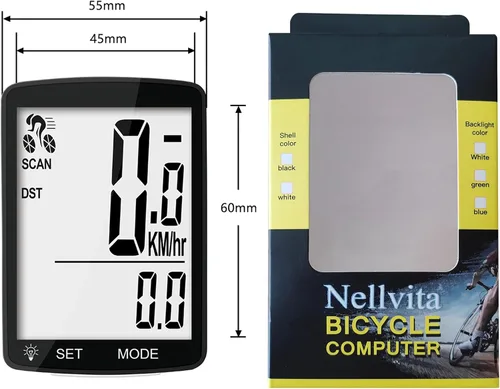 Miniatura 8 de Computadora inalámbrica para bicicleta, 20 multifunciones, velocímetro de bicicleta impermeable real, odómetro de ciclismo con pantalla LCD grande