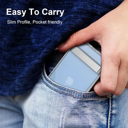 Miniatura 7 de DOB SECHS Funda transparente de metal con función atril diseñada para iPhone 13 Pro, con botón de aleación de aluminio, soporte de 3 vías
