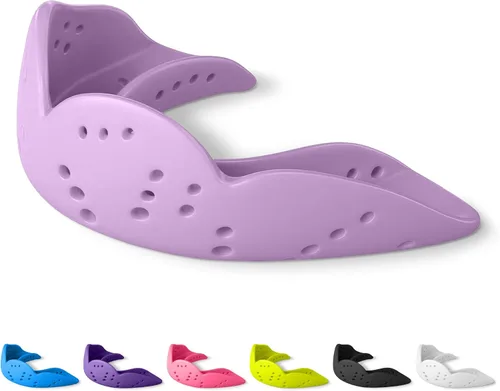 Miniatura 26 de SISU Aero - Protectores bucales 0.06 pulgadas, ajuste a la medida, protector bucal deportivo, para jóvenes y adultos, S